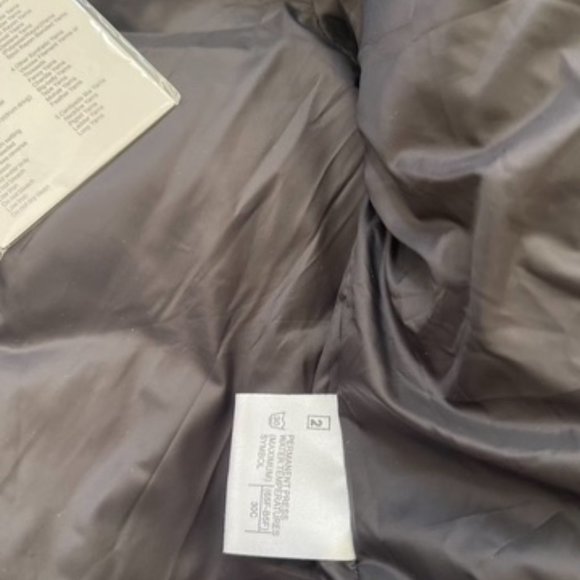 Parka Winter Fur Feather Jacket Hooded Slim White Duck Down Short Parkas Sz 2 - Picture 10 of 11